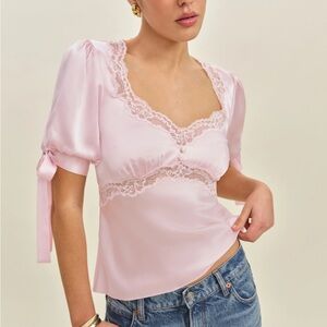 Reformation Dolly Silk Top